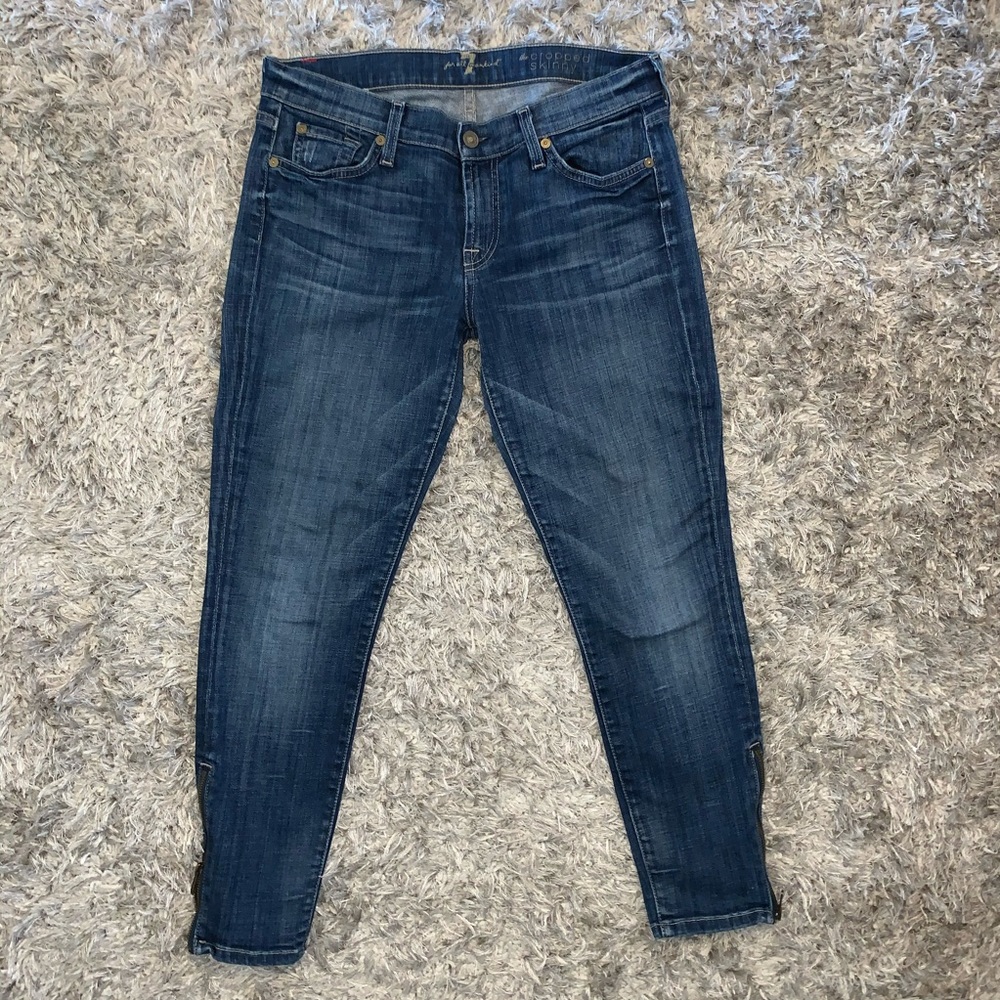 7 For All Mankind the cropped skinny size 28